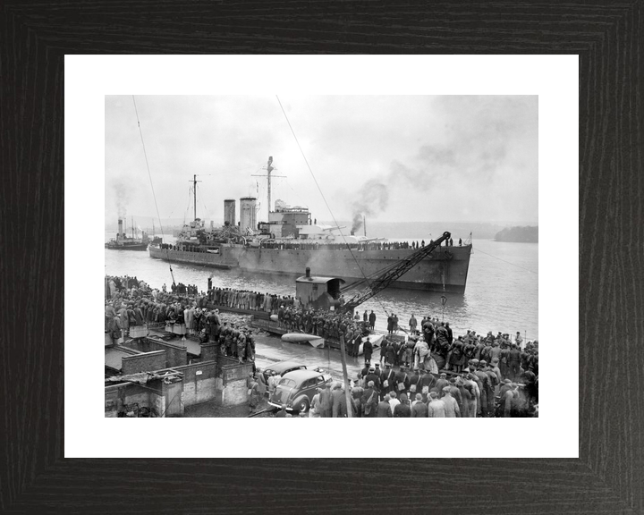 HMS Exeter (68) Royal Navy York Class Heavy Cruiser Entering Plymouth 1940 Photo Print Wall Art Decor - Posters, Prints, & Visual Artwork - by Hampshire Prints (image 2 of 9)