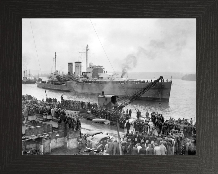 HMS Exeter (68) Royal Navy York Class Heavy Cruiser Entering Plymouth 1940 Photo Print Wall Art Decor - Posters, Prints, & Visual Artwork - by Hampshire Prints (image 3 of 9)
