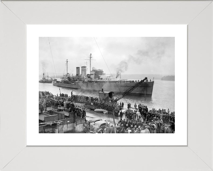 HMS Exeter (68) Royal Navy York Class Heavy Cruiser Entering Plymouth 1940 Photo Print Wall Art Decor - Posters, Prints, & Visual Artwork - by Hampshire Prints (image 4 of 9)