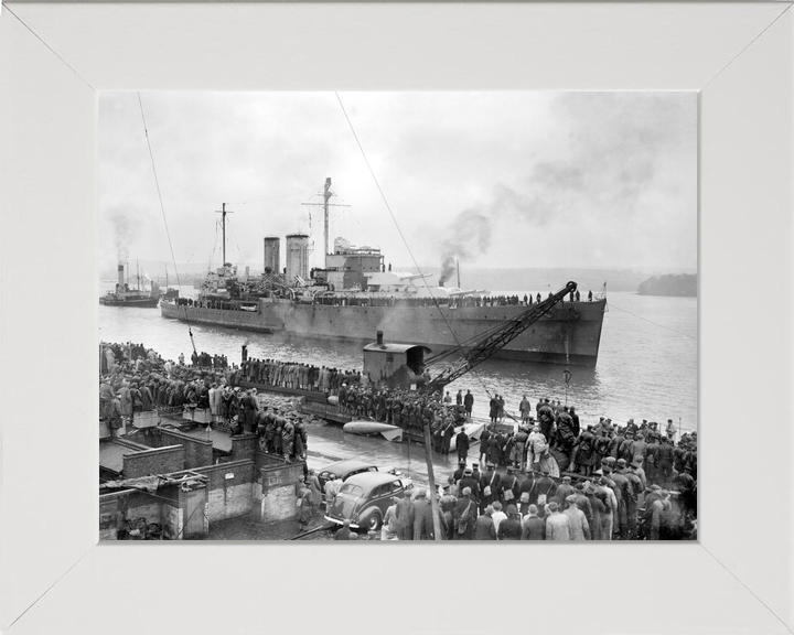 HMS Exeter (68) Royal Navy York Class Heavy Cruiser Entering Plymouth 1940 Photo Print Wall Art Decor - Posters, Prints, & Visual Artwork - by Hampshire Prints (image 5 of 9)