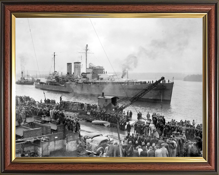 HMS Exeter (68) Royal Navy York Class Heavy Cruiser Entering Plymouth 1940 Photo Print Wall Art Decor - Posters, Prints, & Visual Artwork - by Hampshire Prints (image 9 of 9)