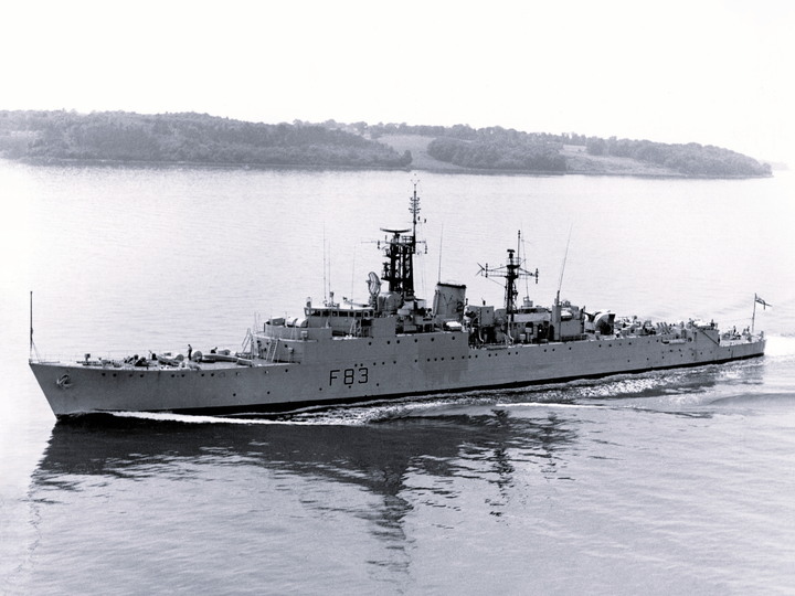 HMS Ulster (F83) Photo Print- Plymouth Sound 1969 - Royal Navy Type 15 Frigate