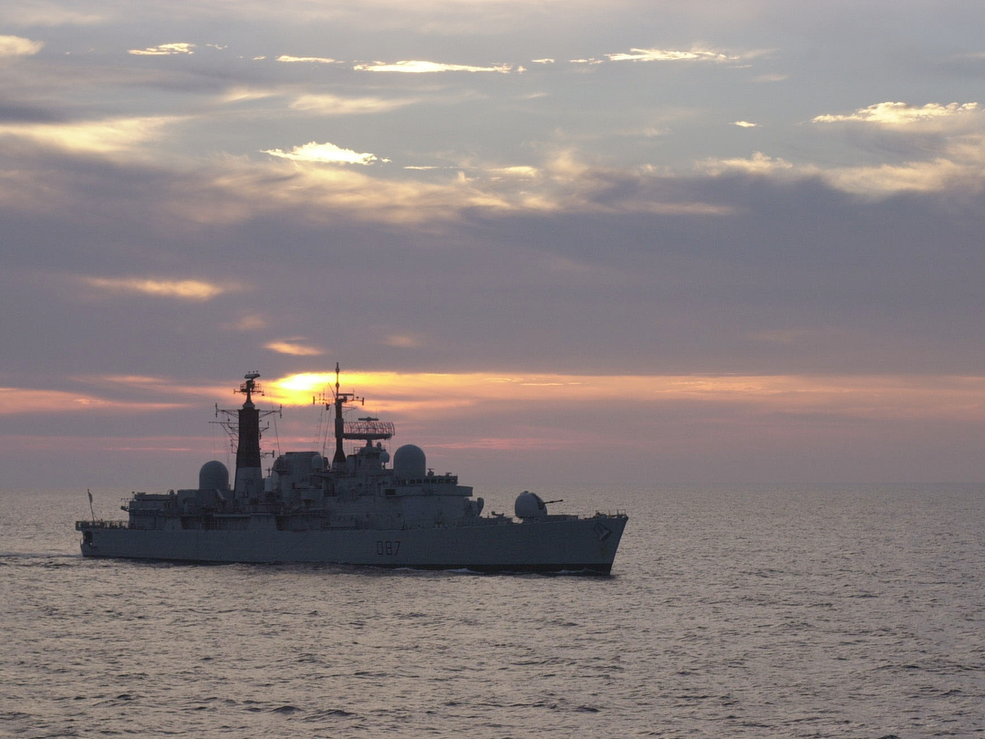 HMS Newcastle D87 Type 42 Destroyer 2000 Sunset Silhouette Photo Print - Posters, Prints, & Visual Artwork - by Hampshire Prints (image 1 of 9)