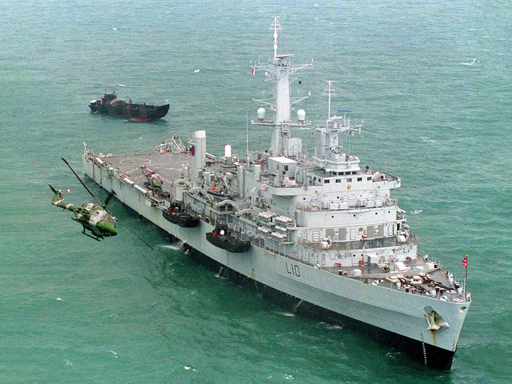 HMS Fearless (L10) Photo Print - From Above 2001 - Royal Navy Fearless Class Landing Platform Dock