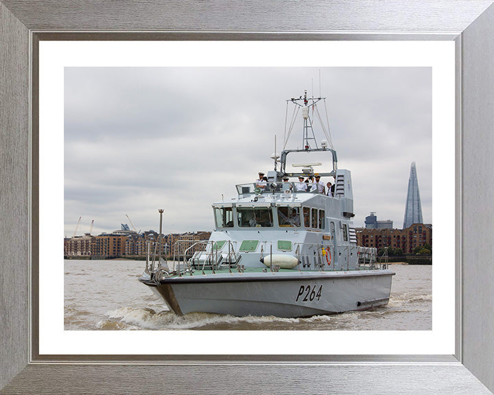 HMS Archer (P264) Photo Print - On The Thames 2016 - Royal Navy Archer Class P2000 Patrol Vessel Posters, Prints, & Visual Artwork Hampshire Prints 10 x 8 Silver Frame Yes