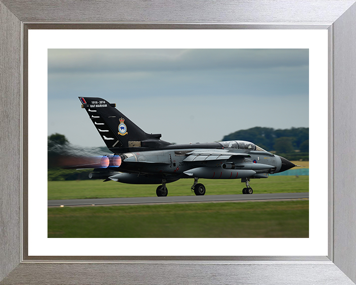 RAF Tornado GR4 Taking off Photo Print - Royal Air Force Aircraft Hampshire Prints 10 x 8 Silver Frame Yes