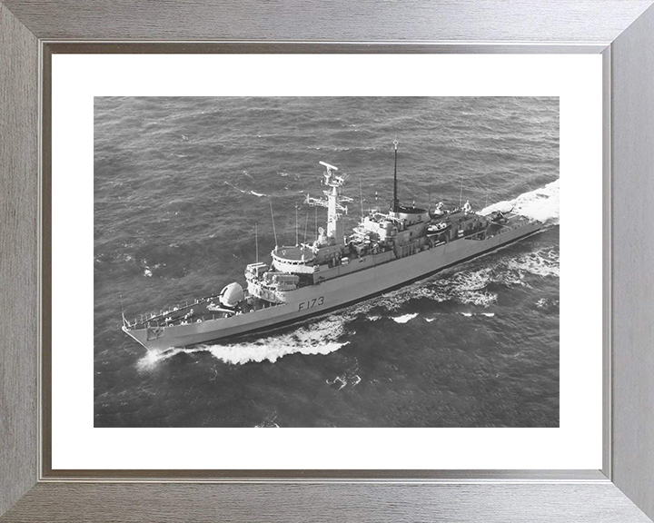 HMS Arrow (F173) Royal Navy Type 21 Frigate At Sea Photo Print Wall Art Decor Posters, Prints, & Visual Artwork Hampshire Prints 10 x 8 Silver Frame Yes