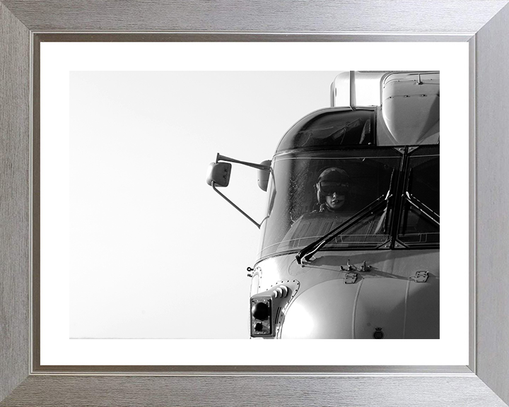 Merlin Helicopter Pilot Portrait Photo Print - Royal Navy Aircraft Hampshire Prints 10 x 8 Silver Frame Yes