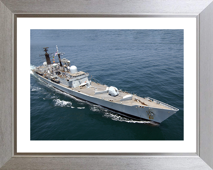 HMS Edinburgh (D97) Royal Navy Type 42 Destroyer Upper Deck View Photo Print Wall Art Decor Posters, Prints, & Visual Artwork Hampshire Prints 10 x 8 Silver Frame Yes