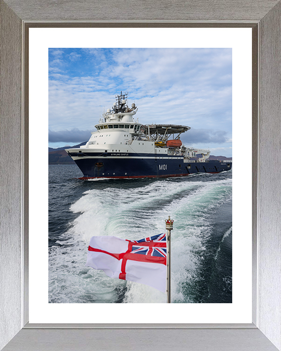 HMS Stirling Castle (M01) Photo Print - At Sea Oct 2025 - Royal Navy Mine Countermeasures Support Vessel
