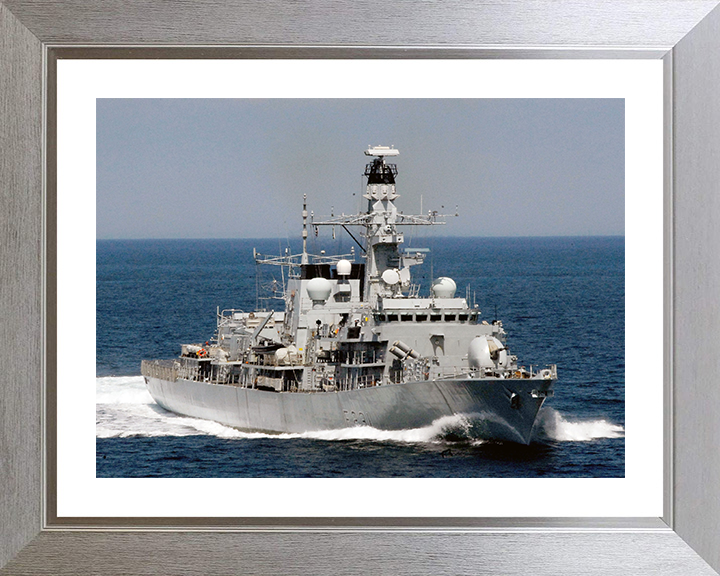 HMS Argyll (F231) Photo Print - At Sea 2004 - Royal Navy Type 23 Frigate Hampshire Prints 10 x 8 Silver Frame Yes