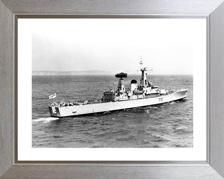 HMS Aurora (F10) Royal Navy Leander Class Frigate Underway Starboard View Photo Print Wall Art Decor Posters, Prints, & Visual Artwork Hampshire Prints 10 x 8 Silver Frame Yes