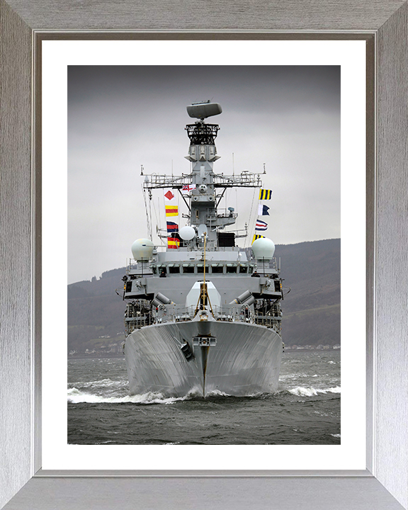 HMS Argyll (F231) Photo Print - On The Clyde 2015 - Royal Navy Type 23 Frigate Posters, Prints, & Visual Artwork Hampshire Prints 10 x 8 Silver Frame Yes