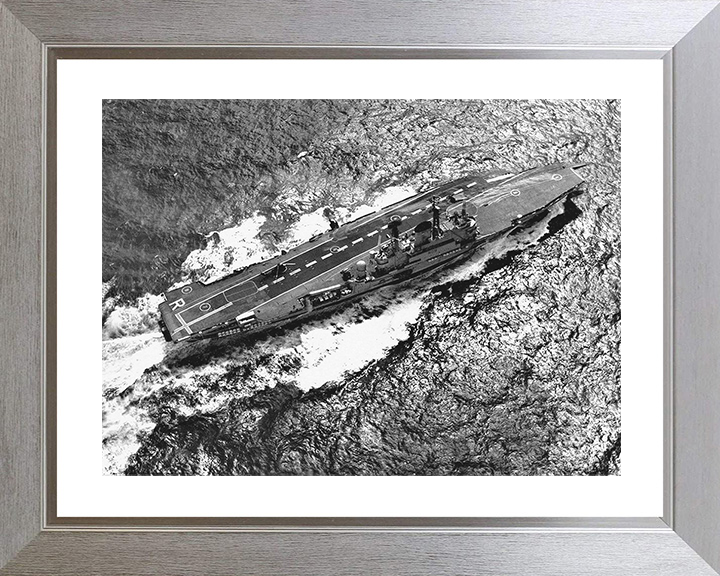 HMS Ark Royal (R09) Royal Navy Audacious Class Aircraft Carrier Photo Print Wall Art Decor Posters, Prints, & Visual Artwork Hampshire Prints 10 x 8 Silver Frame Yes
