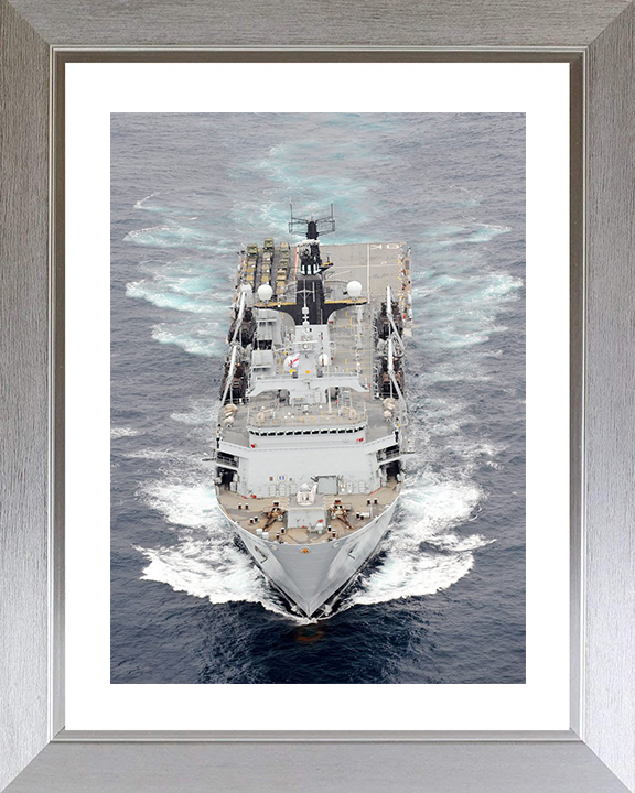 HMS Bulwark (L15) Royal Navy Albion Class Amphibious Ship High Bow View Photo Print Wall Art Decor Posters, Prints, & Visual Artwork Hampshire Prints 10 x 8 Silver Frame Yes