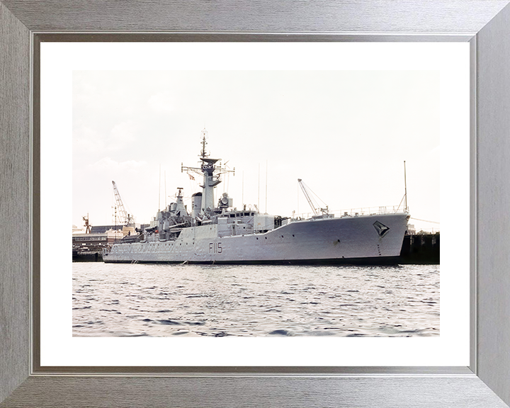 HMS Berwick (F115) Royal Navy Rothesay Class Frigate Portsmouth 1983 Photo Print Wall Art Decor Posters, Prints, & Visual Artwork Hampshire Prints 10 x 8 Silver Frame Yes