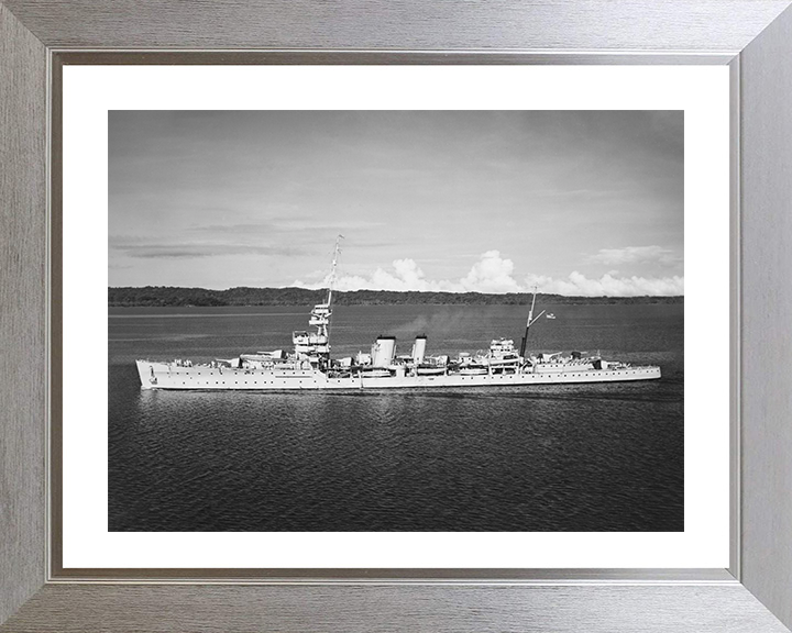HMS Despatch (D30) Photo Print - Panama Canal - Royal Navy Danae Class Cruiser Hampshire Prints 10 x 8 Silver Frame Yes