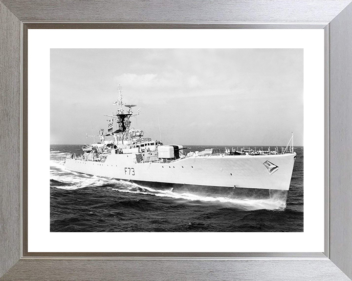 HMS Eastbourne (F73) Royal Navy Whitby Class Frigate Starboard View Photo Print Wall Art Decor Posters, Prints, & Visual Artwork Hampshire Prints 10 x 8 Silver Frame Yes
