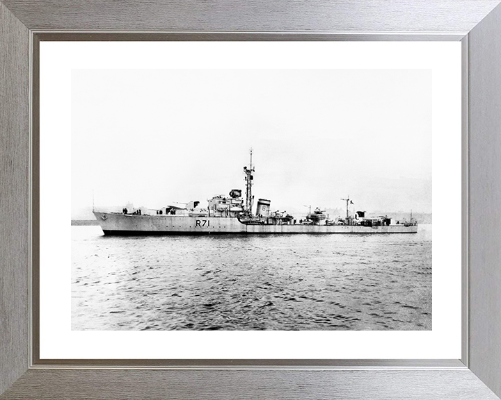 HMS Constance (R71) Royal Navy C Class Destroyer Port Beam View Photo Print Wall Art Decor Posters, Prints, & Visual Artwork Hampshire Prints 10 x 8 Silver Frame Yes