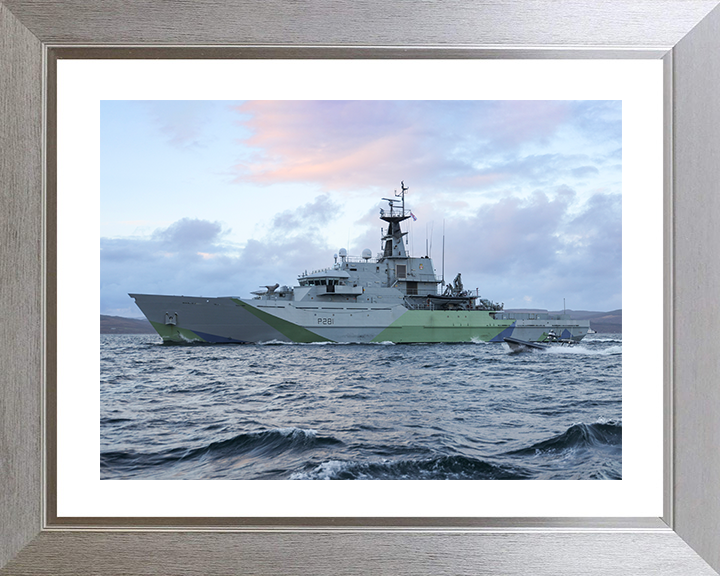 HMS Tyne (P281) Photo Print - With USV 2025 - Royal Navy River Class Patrol Vessel