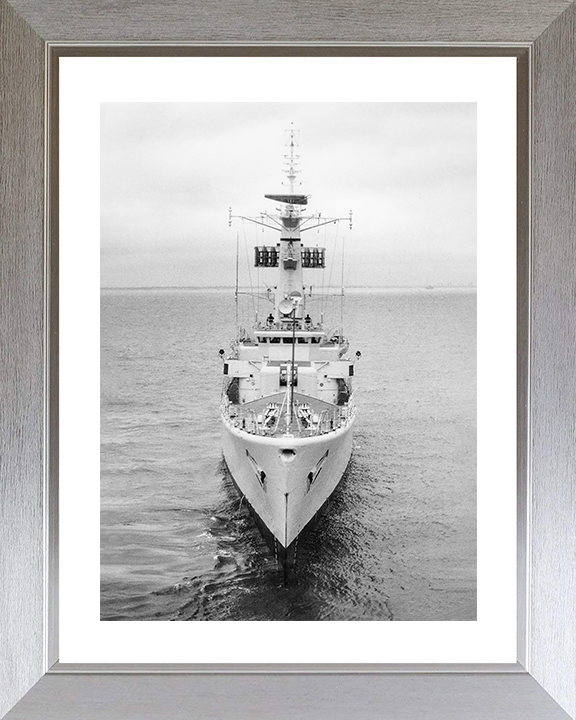 HMS Dido (F104) Royal Navy Leander Class Frigate High Bow View Photo Print Wall Art Decor Posters, Prints, & Visual Artwork Hampshire Prints 10 x 8 Silver Frame Yes