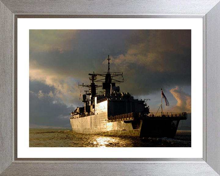 HMS Chatham (F87) Photo Print - Sierra Leone 2006 - Royal Navy Type 22 Frigate Posters, Prints, & Visual Artwork Hampshire Prints 10 x 8 Silver Frame Yes