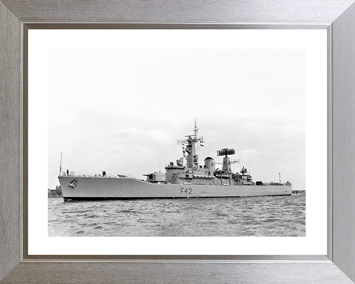 HMS Phoebe (F42) Photo Print - Entering Portsmouth 1973 - Royal Navy Leander Class Frigate