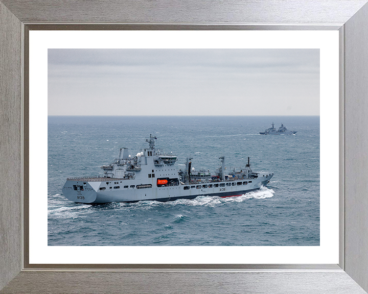RFA Tideforce (A139) Photo Print - At Sea 2025 - Royal Fleet Auxiliary Tide Class Tanker Hampshire Prints 10 x 8 Silver Frame Yes