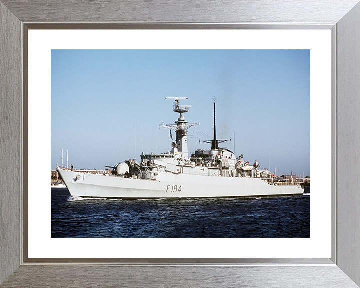 HMS Ardent (F184) Royal Navy Type 21 Frigate Starboard View Photo Print Wall Art Decor Posters, Prints, & Visual Artwork Hampshire Prints 10 x 8 Silver Frame Yes