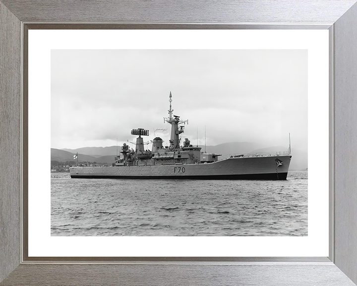 HMS Apollo (F70) Royal Navy Leander Class Frigate Starboard View Photo Print Wall Art Decor Posters, Prints, & Visual Artwork Hampshire Prints 10 x 8 Silver Frame Yes
