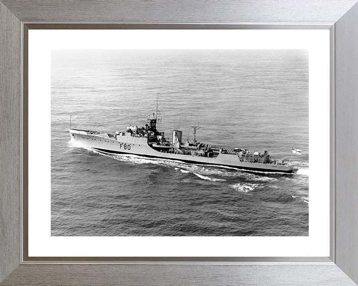 HMS Duncan (F80) Royal Navy Blackwood Class Frigate Port Side View Photo Print Wall Art Decor Posters, Prints, & Visual Artwork Hampshire Prints 10 x 8 Silver Frame Yes