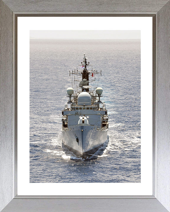 HMS Edinburgh (D97) Royal Navy Type 42 Destroyer High Bow View Photo Print Wall Art Decor Posters, Prints, & Visual Artwork Hampshire Prints 10 x 8 Silver Frame Yes