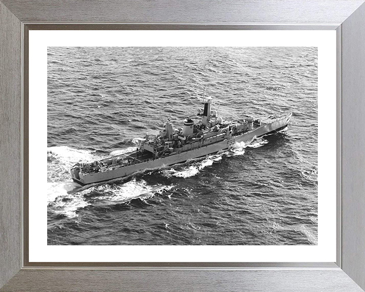 HMS Naiad (F39) Photo Print - At Sea 1978 - Royal Navy Leander Class Frigate Hampshire Prints 10 x 8 Silver Frame Yes