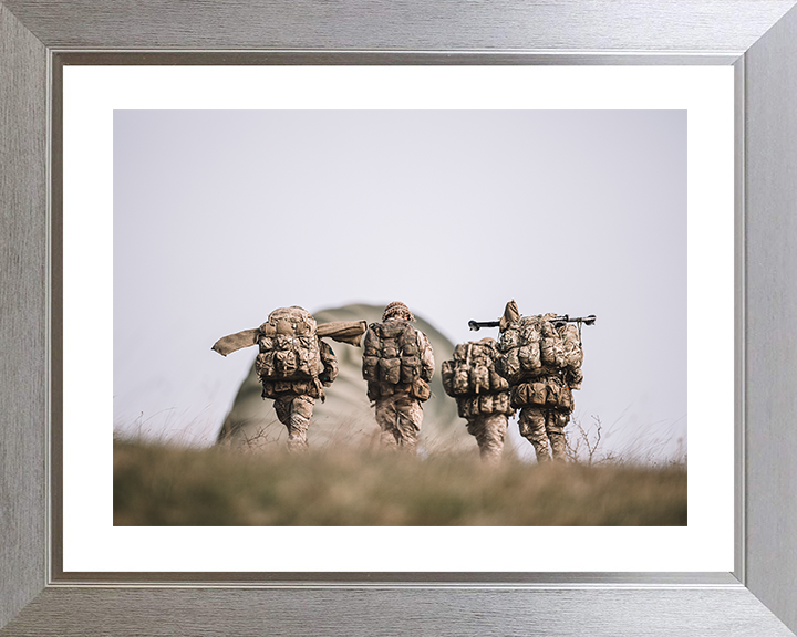 Four British Army Paratroopers Portrait 2026 Photo Print Wall Art Military Decor Posters, Prints, & Visual Artwork Hampshire Prints 10 x 8 Silver Frame Yes