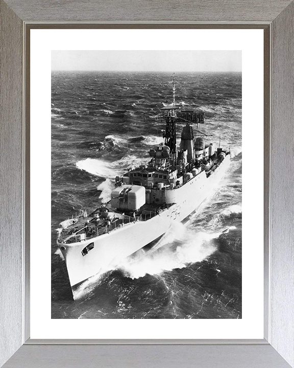 HMS Puma (F34) Photo Print - at sea 1965 - Royal Navy Leopard Class Frigate Posters, Prints, & Visual Artwork Hampshire Prints 10 x 8 Silver frame Yes