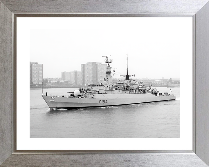 HMS Ardent (F184) Royal Navy Type 21 Frigate Leaving Portsmouth Photo Print Wall Art Decor Posters, Prints, & Visual Artwork Hampshire Prints 10 x 8 Silver Frame Yes