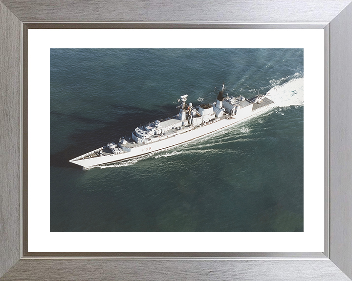 HMS Coventry (F98) Royal Navy Type 22 Frigate High Port Side View Photo Print Wall Art Decor Posters, Prints, & Visual Artwork Hampshire Prints 10 x 8 Silver Frame Yes