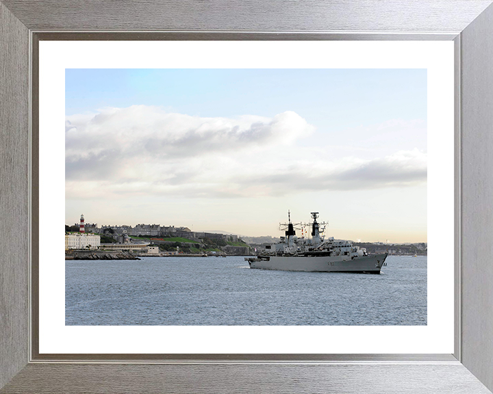 HMS Chatham (F87) Photo Print - Homecoming 2008 - Royal Navy Type 22 Frigate Posters, Prints, & Visual Artwork Hampshire Prints 10 x 8 Silver Frame Yes
