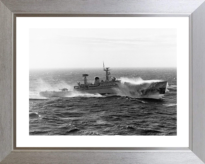 HMS Arethusa (F38) Royal Navy Leander Class Frigate In Rough Sea Photo Print Wall Art Decor Posters, Prints, & Visual Artwork Hampshire Prints 10 x 8 Silver Frame Yes