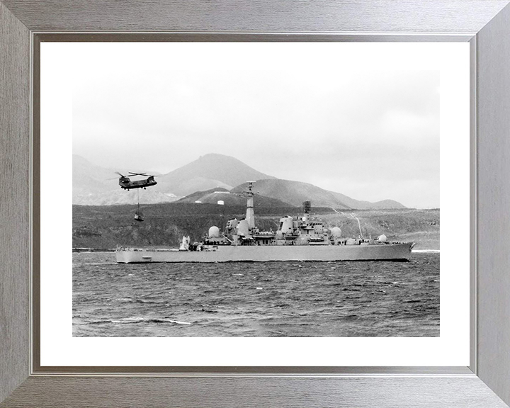 HMS Bristol (D23) Royal Navy Type 82 Destroyer Falklands Photo Print Wall Art Decor Posters, Prints, & Visual Artwork Hampshire Prints 10 x 8 Silver Frame Yes