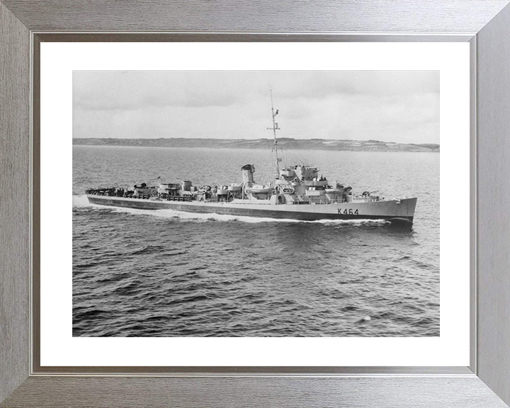 HMS Balfour (K464) Royal Navy Captain Class Frigate Starboard Side View Photo Print Wall Art Decor Posters, Prints, & Visual Artwork Hampshire Prints 10 x 8 Silver Frame Yes
