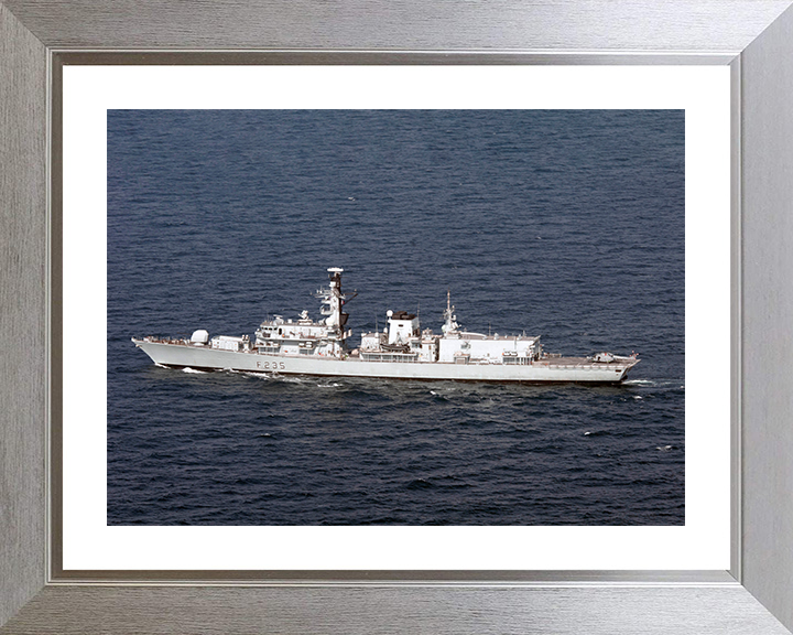 HMS Monmouth (F235) Photo Print - At Sea 2012 - Royal Navy Type 23 Frigate Hampshire Prints 10 x 8 Silver Frame Yes