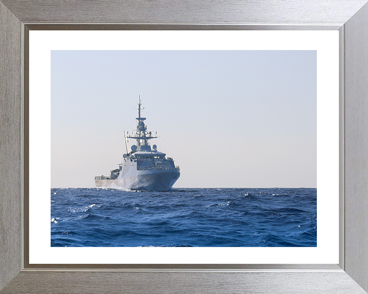 HMS Medway (P223) Photo Print - At Sea Sept 2025 - Royal Navy River Class Patrol Vessel Hampshire Prints 10 x 8 Silver Frame Yes
