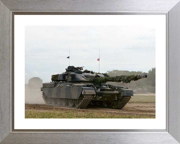 Chieftain Mark 11 Tank Photo Print - British Army Vehicle Posters, Prints, & Visual Artwork Hampshire Prints 10 x 8 Silver Frame Yes