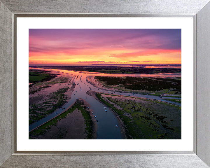 Emsworth harbour sunset at low tide Hampshire Photo Print - Canvas - Framed Photo Print - Hampshire Prints