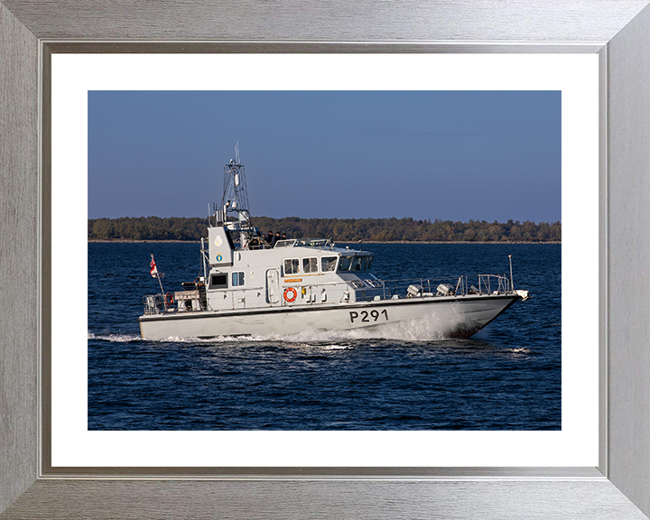 HMS Puncher (P291) Photo Print - At Sea 2025 - Royal Navy Archer Class P2000 Patrol Vessel Hampshire Prints 10 x 8 Silver Frame Yes