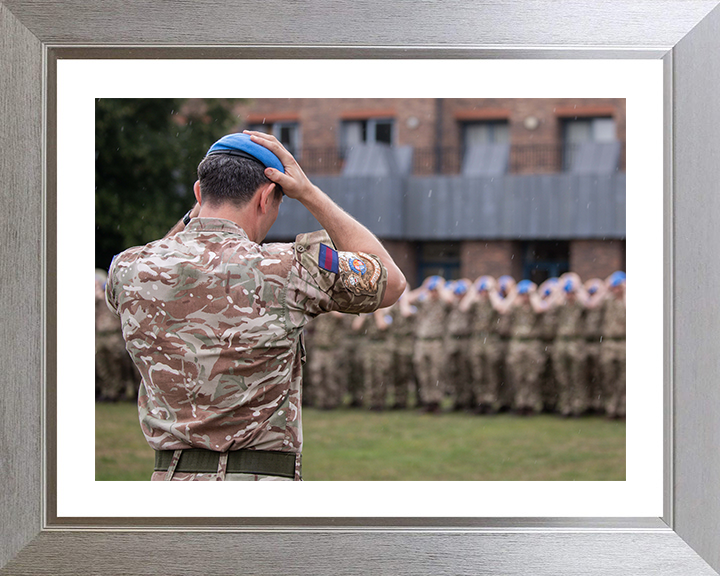 Coldstream Guards Don UN Berets 2025 Photo Print - British Army Hampshire Prints 10 x 8 Silver Frame Yes