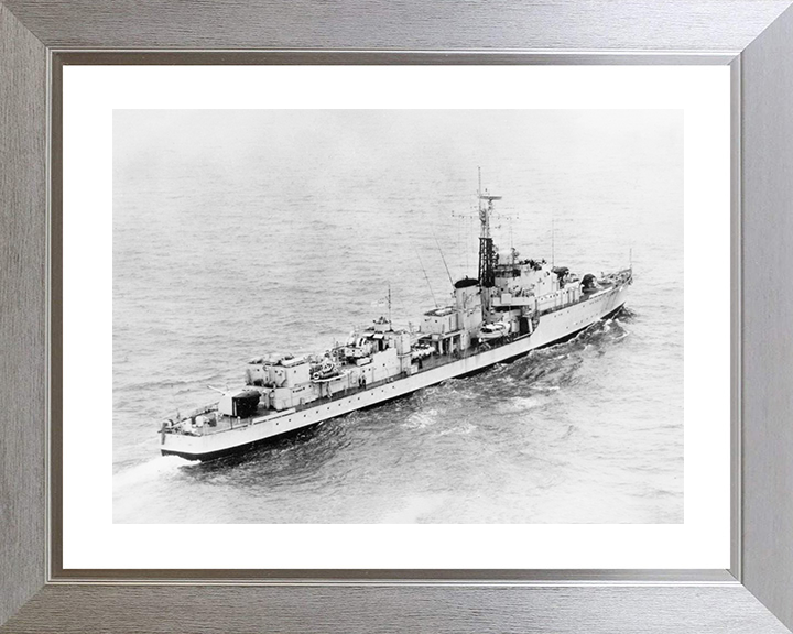 HMS Carron (D30) Royal Navy C Class Destroyer At Sea Photo Print Wall Art Decor Posters, Prints, & Visual Artwork Hampshire Prints 10 x 8 Silver Frame Yes