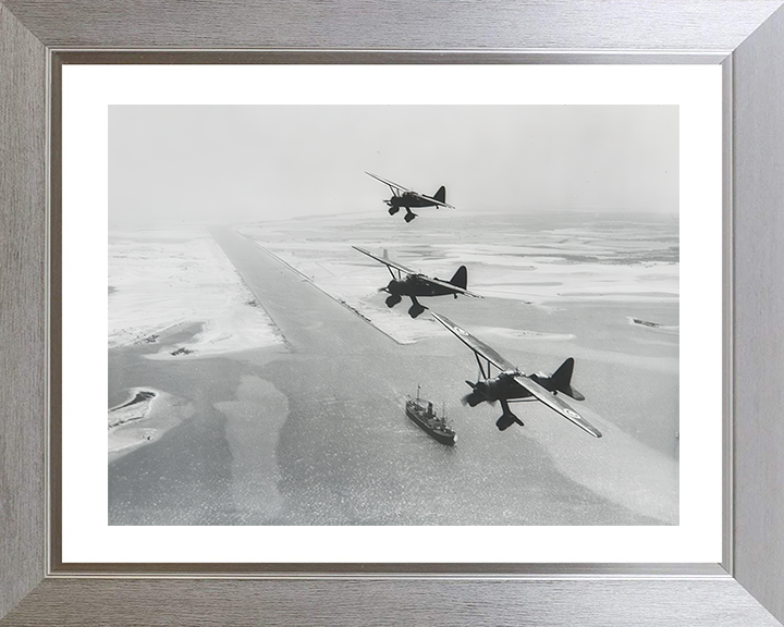 RAF Westland Lysanders over Suez canal 1940 Photo Print - Royal Air Force Aircraft Posters, Prints, & Visual Artwork Hampshire Prints 10 x 8 Silver Frame Yes