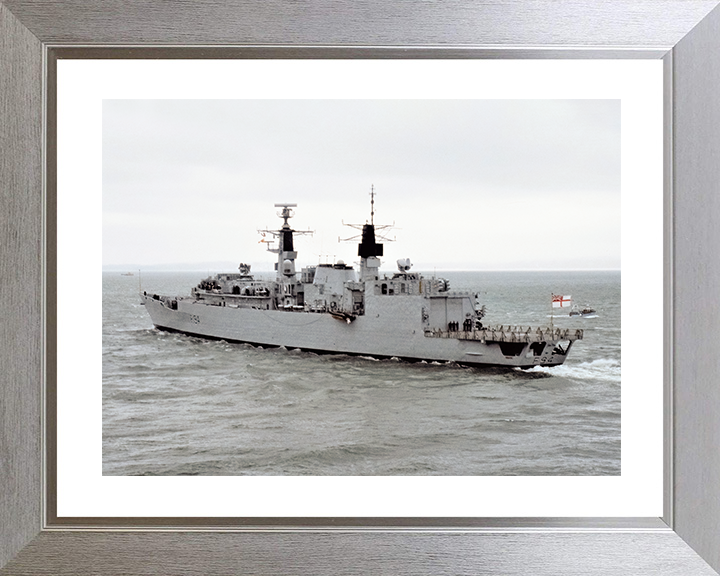 HMS Brave (F94) Royal Navy Type 22 Frigate In The English Channel Photo Print Wall Art Decor Posters, Prints, & Visual Artwork Hampshire Prints 10 x 8 Silver Frame Yes